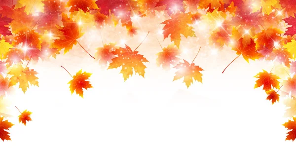 Autumn leaves autumn landscape background — Stock Vector