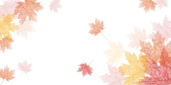 Automne feuilles automne paysage arrière-plan — Image vectorielle