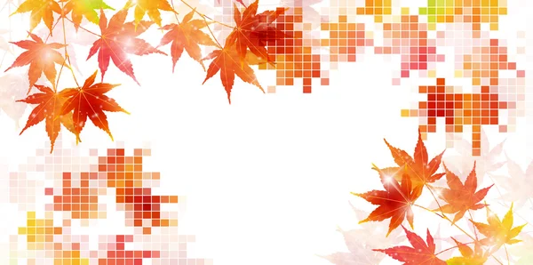 Otoño hojas otoño paisaje fondo — Vector de stock