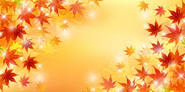 Autumn leaves autumn landscape background — Stock Vector