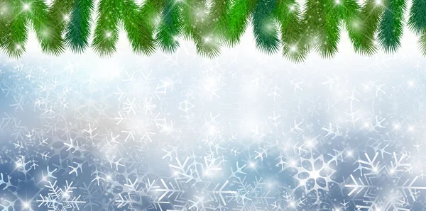 Navidad nieve paisaje fondo — Vector de stock