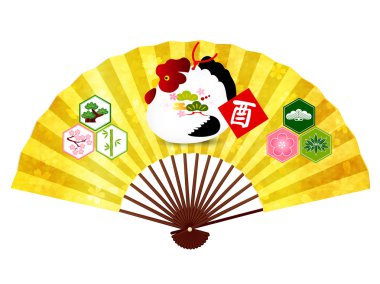 Horoz yılbaşı kartı fan simge