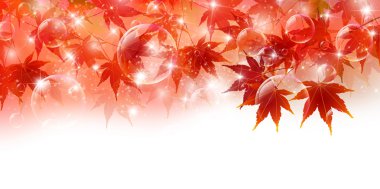 Sonbahar, sonbahar manzarası arka planından ayrılıyor