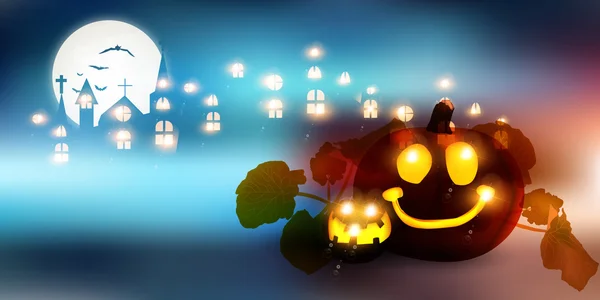 Halloween abóbora fantasma fundo — Vetor de Stock