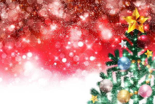 クリスマスの雪の風景の背景 — ストックベクタ