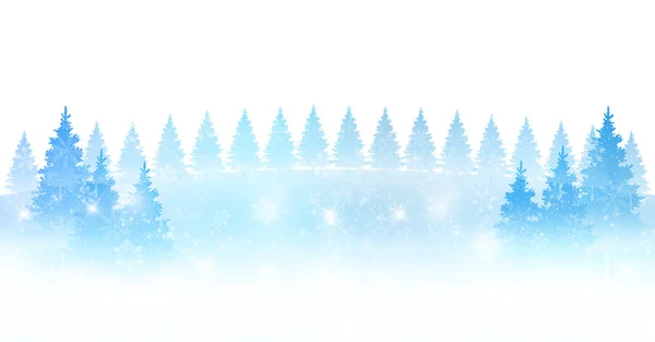 Kerstmis sneeuw landschap achtergrond — Stockvector