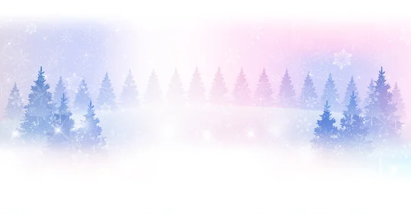 Christmas snow landscape background — Stock Vector