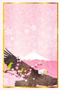 Horoz Şahin yılbaşı kartı arka plan