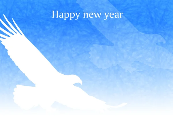 Fond de carte du Nouvel An Faucon coq — Image vectorielle