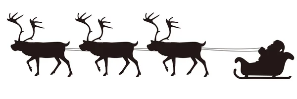 Christmas Santa rendieren pictogram — Stockvector