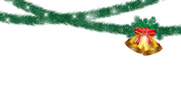크리스마스 전나무 나무 풍경 배경 — 스톡 벡터