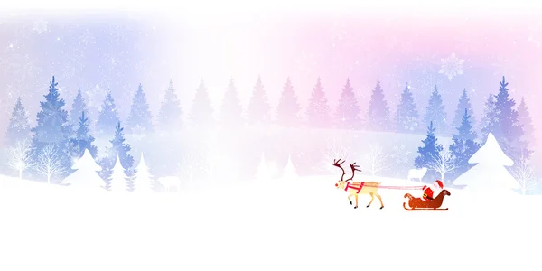 Noël neige paysage fond — Image vectorielle