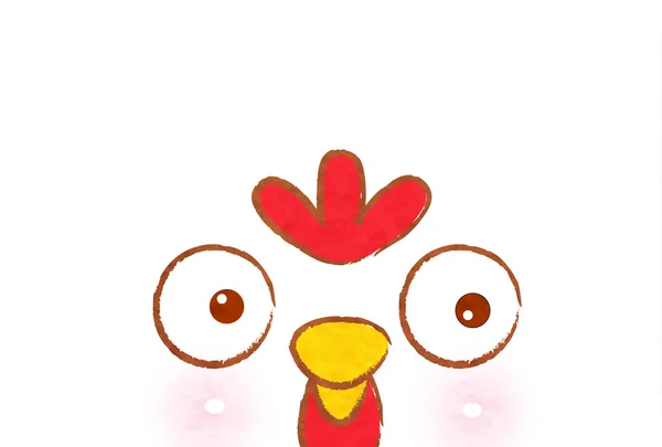 Rooster chicken greeting card background — Stock Vector