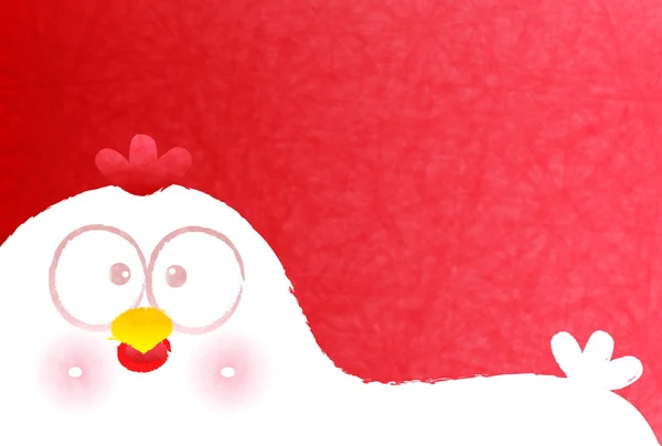 Gallo de pollo tarjeta de felicitación fondo — Vector de stock