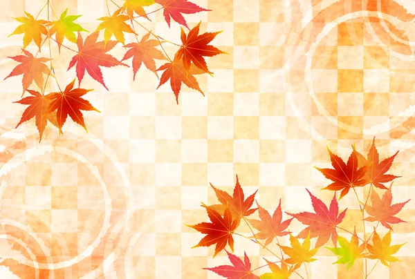 Otoño hojas otoño Papel japonés fondo — Vector de stock