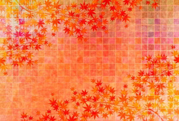 Осенью листья осенью японский бумажный фон — стоковый вектор