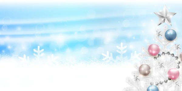 Navidad nieve abeto fondo — Vector de stock