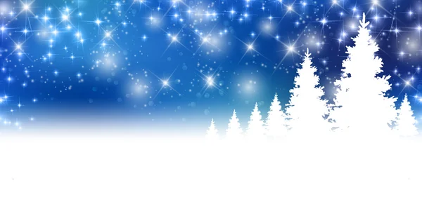 Christmas snow landscape background — Stock Vector