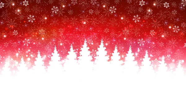 Christmas snow landscape background — Stock Vector