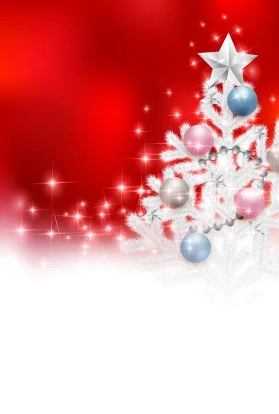 Noel kar köknar ağacı arka plan — Stok Vektör