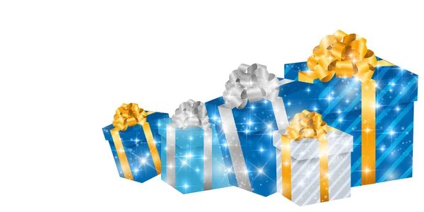 Christmas gift lint achtergrond — Stockvector