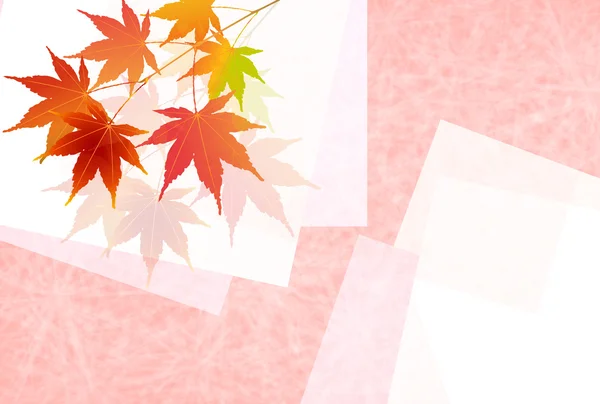 Otoño hojas otoño Papel japonés fondo — Vector de stock