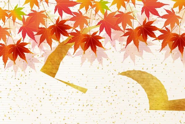 Jesienne liście jesienią japoński papier tle — Wektor stockowy