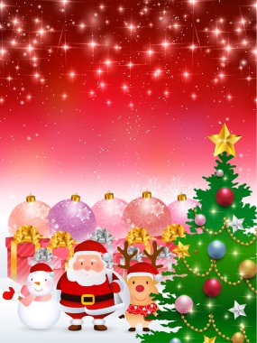 Noel kar Santa arka plan