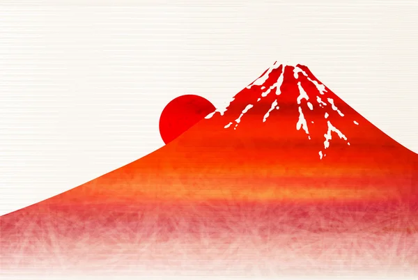 Fuji świt nowy rok kartę tło — Wektor stockowy