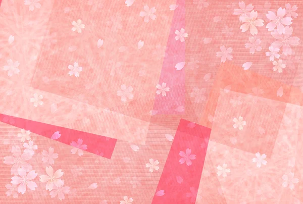 Cherry japanska papper gratulationskort bakgrund — Stock vektor