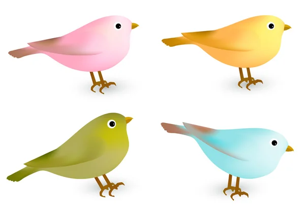 Rooster Nightingale icono de la tarjeta de Año Nuevo — Vector de stock