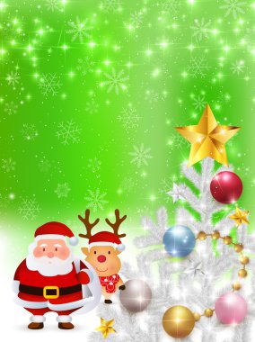 Noel kar Santa arka plan