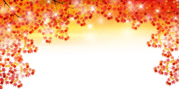 Herfst bladeren herfst landschap achtergrond — Stockvector