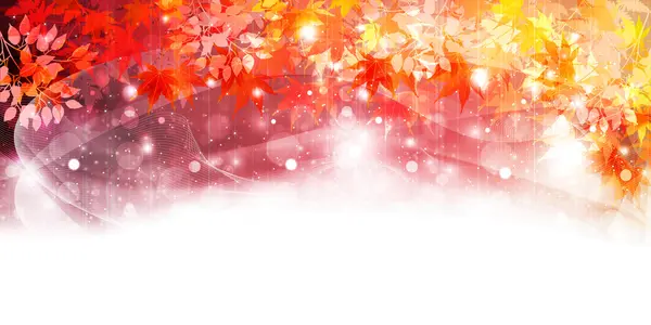 Осіннє листя осінній пейзажний фон — стоковий вектор