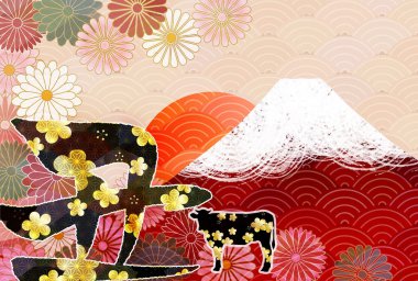 İnek Yeni Yıl kartı Zodiac geçmişi