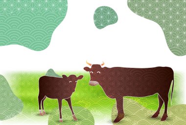 İnek Yeni Yıl kartı Zodiac geçmişi