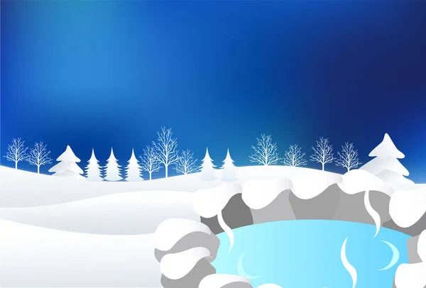 Снежная Новогодняя Открытка — стоковый вектор