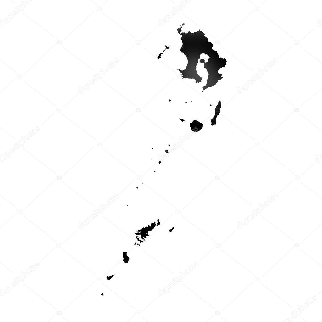 Kagoshima Map silhouette white icon