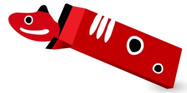 İnek Yeni Yıl Kartı Zodiac simgesi