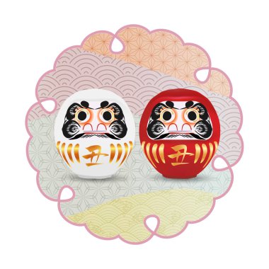 İnek Yeni Yıl Kartı Zodiac simgesi