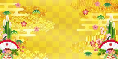 İlk satış Japon model altın arka planı