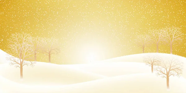 クリスマス雪の冬の水彩の背景 — ストックベクタ