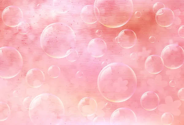 日本模式新年贺卡肥皂泡背景 — 图库矢量图片