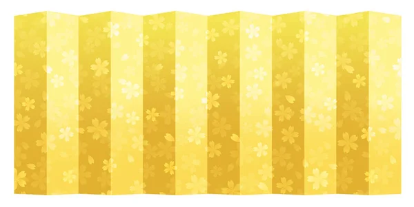 Vouwscherm Nieuwjaarskaart Gouden Pictogram — Stockvector