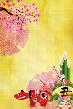 İnek Yeni Yıl kartı Zodiac geçmişi