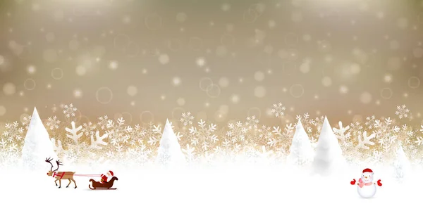 Christmas Snow Winter Watercolor Background — Stock Vector