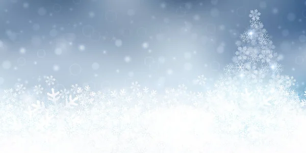 Weihnachten Schnee Winter Aquarell Hintergrund — Stockvektor