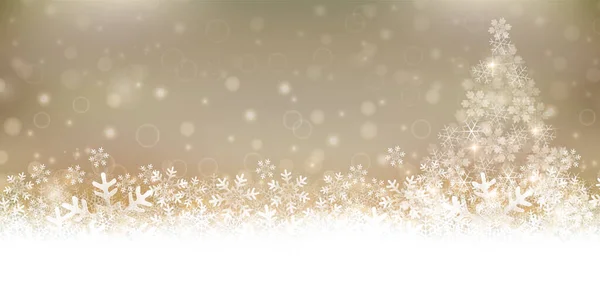 圣诞雪冬水彩画背景 — 图库矢量图片