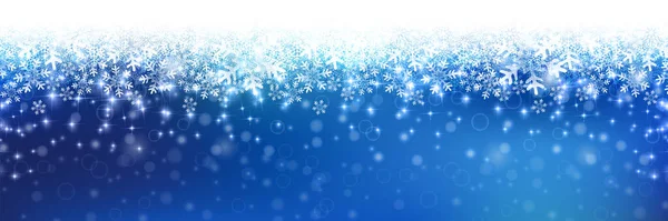 クリスマス雪の冬の水彩の背景 — ストックベクタ