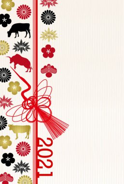 İnek Yeni Yıl kartı Zodiac geçmişi